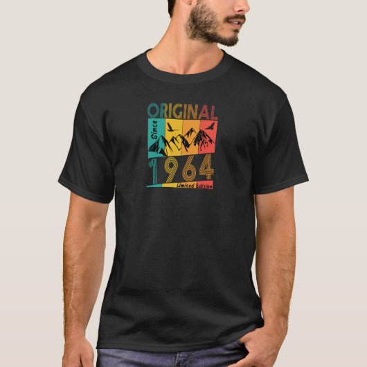 60歳の誕生日ギフトマン女性オリジナルヴィンテージ1964 Tシャツ (正面)