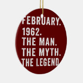 60歳の誕生日ギフト男の神話の伝説 セラミックオーナメント (右)