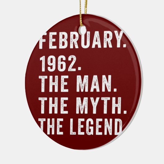 60歳の誕生日ギフト男の神話の伝説 セラミックオーナメント (左)