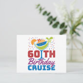 60歳の誕生日クルーズ 60年を祝う ポストカード (スタンド正面)