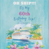 60歳の誕生日クルーズ Funny Island Beach シール (正面)