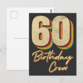 60歳の誕生日クルー 60パーティクルー グループ ポストカード (正面/裏面)