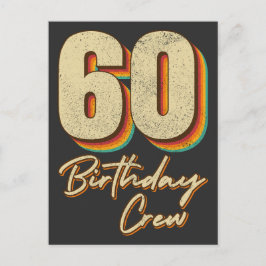 60歳の誕生日クルー 60パーティクルー グループ ポストカード