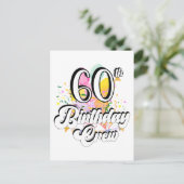 60歳の誕生日クルー 60パーティクルー ポストカード (スタンド正面)