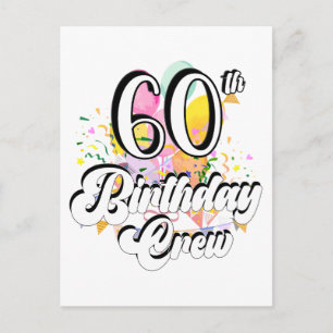 60歳の誕生日クルー 60パーティクルー ポストカード