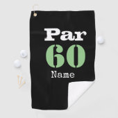 60歳の誕生日ゴルファーのための60パーのゴルフコース ゴルフタオル (インサイチュ)