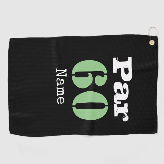 60歳の誕生日ゴルファーのための60パーのゴルフコース ゴルフタオル (横)