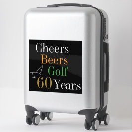60歳の誕生日ゴルフチェアーズビールラグージ シール