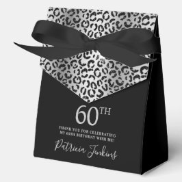 60歳の誕生日シルバーヒョウ柄のお礼ギフト フェイバーボックス