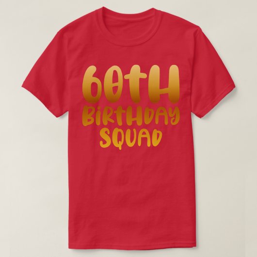 60歳の誕生日チーム Tシャツ (デザイン正面)