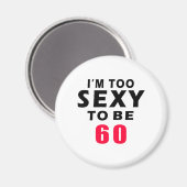 60歳の誕生日デザイン マグネット (正面/裏面)