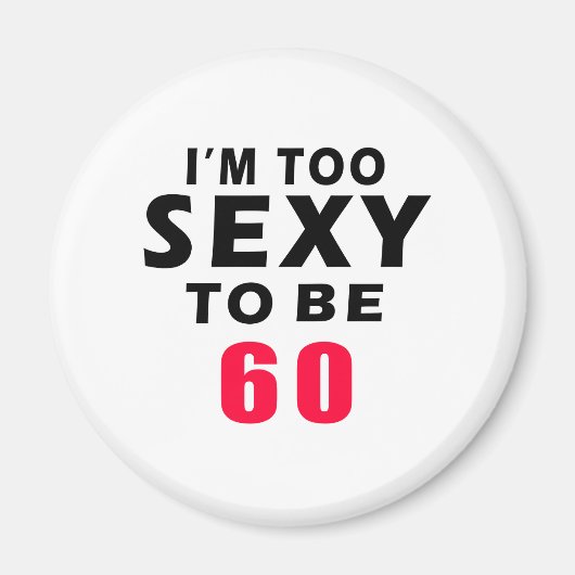 60歳の誕生日デザイン マグネット (正面)