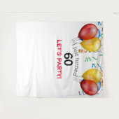 60歳の誕生日バックドロップ、写真撮影ブース タペストリー (正面(横))