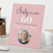 60歳の誕生日バナー ブラック 台座サイン (インサイチュ)