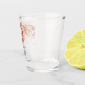 60歳の誕生日バラ金ゴールドバルーン名 ショットグラス (右)