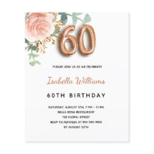 60歳の誕生日バラeucalyptus予算の招待