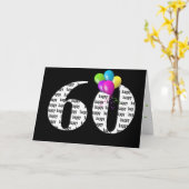 60歳の誕生日バルーンブーケ カード (黄色い花)