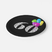 60歳の誕生日バルーンブーケ ペーパープレート (アングル)