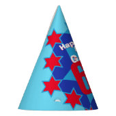 60歳の誕生日パーソナライズされた写真スター名hat パーティーハット (左)
