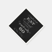 60歳の誕生日パーティギフト スタンダードカクテルナプキン (角)