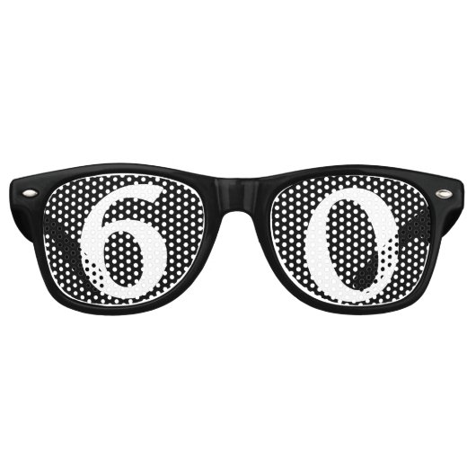 60歳の誕生日パーティサングラス レトロサングラス (正面)