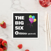 60歳の誕生日パーティーが古いユーモア スタンダードカクテルナプキン (インサイチュ)