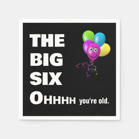 60歳の誕生日パーティーが古いユーモア スタンダードカクテルナプキン (正面)