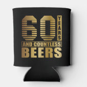 60歳の誕生日パーティーが戻って金ゴールド 缶クーラー (裏面)