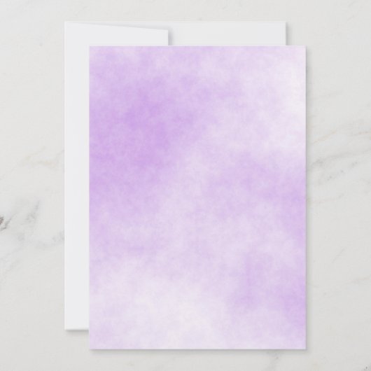 60歳の誕生日パーティーでさくらんぼの花が紫色に 招待状 (裏面)