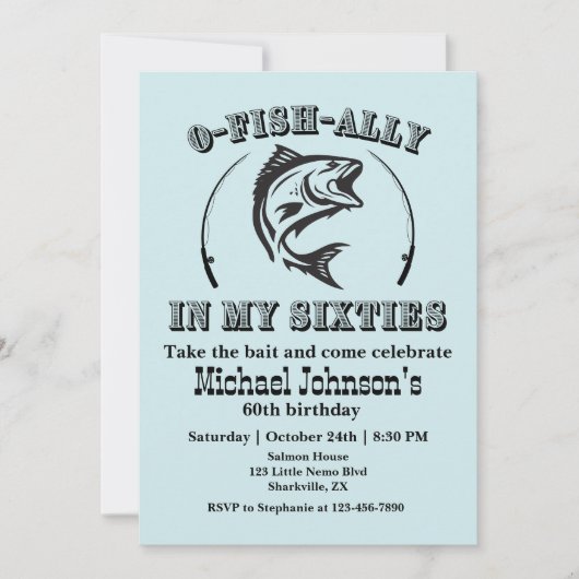 60歳の誕生日パーティーでO-fishの味方 招待状 (正面)