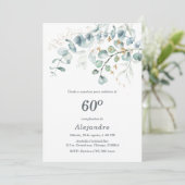 60歳の誕生日パーティーに最適なカスタムデザイン 招待状 (スタンド正面)