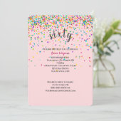 60歳の誕生日パーティーのコンフェッティ招待状 招待状 (スタンド正面)