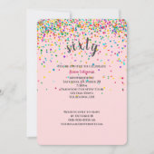 60歳の誕生日パーティーのコンフェッティ招待状 招待状 (正面)