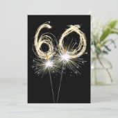 60歳の誕生日パーティーのスパークラー 招待状 (スタンド正面)