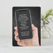 60歳の誕生日パーティーのテキストメッセージ 招待状 (スタンド正面)