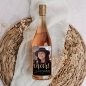 60歳の誕生日パーティーの写真で乾杯 ワインラベル