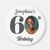 60歳の誕生日パーティーの写真ギフト マグネット (正面)