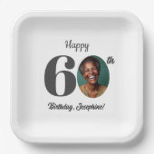 60歳の誕生日パーティーの写真 ペーパープレート (正面)