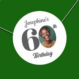 60歳の誕生日パーティーの写真 ラウンドシール