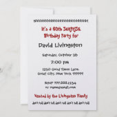 60歳の誕生日パーティーの招待テンプレート 招待状 (裏面)