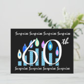 60歳の誕生日パーティーの招待テンプレート 招待状 (スタンド正面)