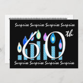 60歳の誕生日パーティーの招待テンプレート 招待状 (正面/裏面)