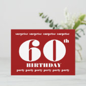 60歳の誕生日パーティーの招待テンプレート 招待状 (スタンド正面)