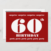 60歳の誕生日パーティーの招待テンプレート 招待状 (正面/裏面)