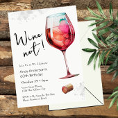 60歳の誕生日パーティーの招待状 Wine Not 招待状