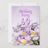 60歳の誕生日パーティーの招待 招待状 (正面)