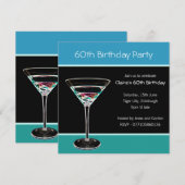 60歳の誕生日パーティーの招待 招待状 (正面/裏面)