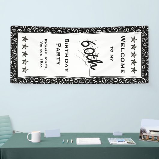 60歳の誕生日パーティーへようこそ 横断幕 (トレードショー)