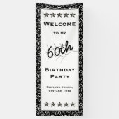 60歳の誕生日パーティーへようこそ 横断幕 (縦)