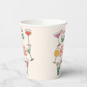 60歳の誕生日パーティーカクテルナイトペーパーナプキン 紙コップ (左)